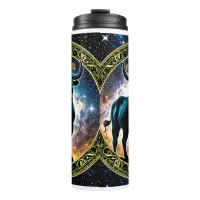 Taurus astrology sign thermal tumbler