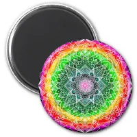 Color burst Rainbow Prism Mandala     Magnet