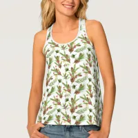 Pretty Pine Cones and Cuttings Botanical Tank Top