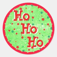 Ho Ho Ho Red & Green Christmas Stickers