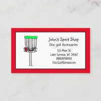 Personalized Disc Golf Shop Business    Business Card