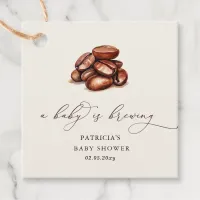 Baby is Brewing Coffee Gender Neutral Baby Shower Favor Tags