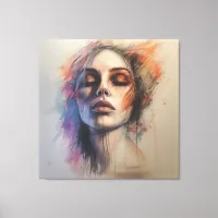 Ethereal Beauty: Expressive Canvas Art