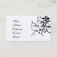 simple black and white business card