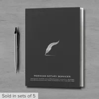 Sleek Black and Silver Notary Business Essentials