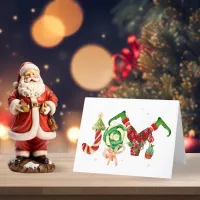 Cute Christmas Elf Joy Holiday Card