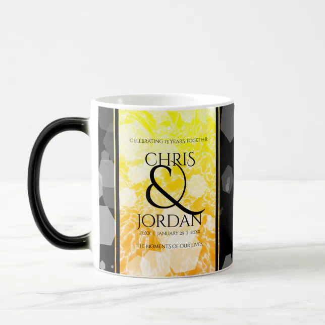 Elegant 13th Citrine Wedding Anniversary Magic Mug