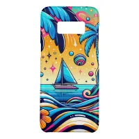 Fun Whimsical Psychedelic Sailboat  Case-Mate Samsung Galaxy S8 Case