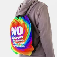Funny Tie-Dye No Rainbows Were Harmed ... Drawstring Bag