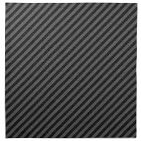 Thin Black and Gray Diagonal Stripes Napkin