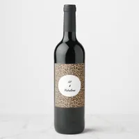 50 and Fabulous Cheetah Print Wine Label