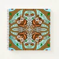 Hand Drawn Owl Mandala Artwork Notebook