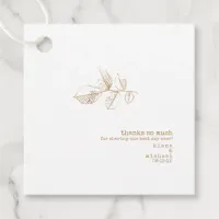 Golden Leaf Wedding ID655 Favor Tags