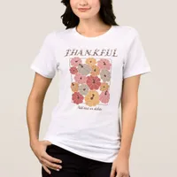 Boho Fall Farmhouse Thankful Season Thanksgiving Tri-Blend Shirt