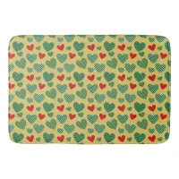 Red & Green Hearts Tissue Paper Bath Mat