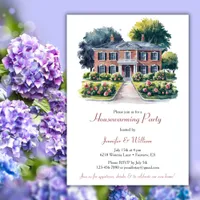 Thumbnail for Classic Unique Watercolor House Housewarming Party Invitation