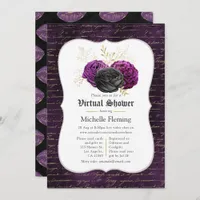 Floral Gothic Floral Virtual Bridal Shower Invitation