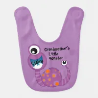 Cute Purple Cyclops Monster Funny Fun for Kids Baby Bib