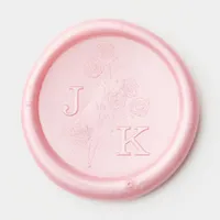 Minimalist flower Monogram Initials Wax Seal Sticker