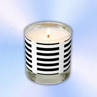 Simple Black and White Stripes | Scented Candle