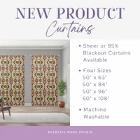 Colorful Bohemian Ikat Patterned Curtains