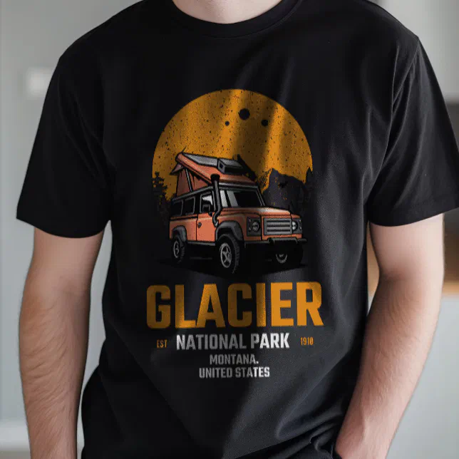 Vintage Glacier National Park Road Trip Montana T-Shirt