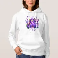 Purple Awareness Ribbon | Praying for a Cure Hoodie
