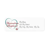 Australian Shepherd Love Label