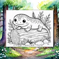 Salamander | Kid's Coloring Page