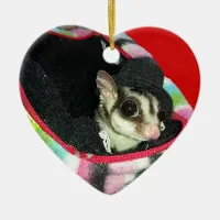 Sugar Glider Wearing a Hat Ceramic Ornament