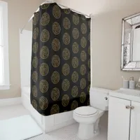 Triple Celtic Knot Swirl Mandala Shower Curtain