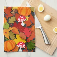 Pumpkin Fall Pattern Kitchen Towel