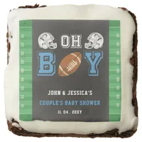 Oh Boy Super bowl Football Baby Shower Brownie