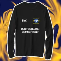 Construction Worker Funny Bodybuilder Blue Sign T-Shirt