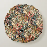 Abstract Art Round Pillow