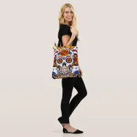 Sugar Skulls Holidays Pattern All Over Print Tote Bag