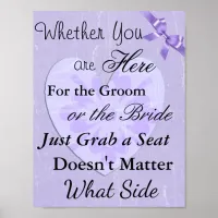 Wedding Seating Chart, Sit "wherever" Poster