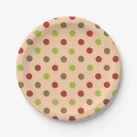 Boho Retro Modern Dot Paper Plate