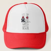 The Games Begin Meeple Wedding Art Trucker Hat