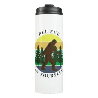 Believe in Yourself | Vintage Sunset Bigfoot   Thermal Tumbler