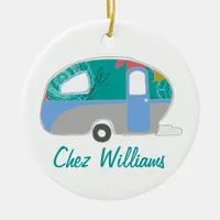 Personalized Retro Design Caravan Ornaments