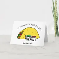 Happy National Taco Day, Funny Food Holiday Card