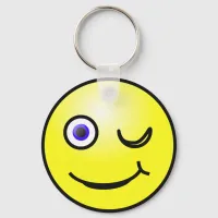 Happy Face Winking Keychain