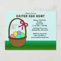 Budget Eggs in a Basket Easter Egg Hunt Invitation Postcard