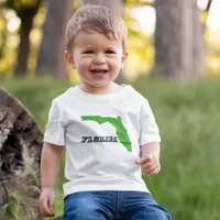 Florida State Map and Text Baby T-Shirt