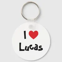 I Love Lucas Keychain