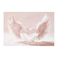 *~* HEART ANGEL WINGS AP78 Peach Acrylic Print