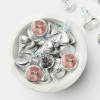 Glittery Rose Gold Metallic Fancy Monogram Hershey&#174;'s Kisses&#174;