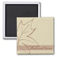 Fall Maple Leaf Wedding Magnet