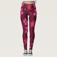 Shades of Pink Hawaiian Leggings